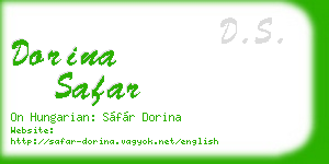 dorina safar business card