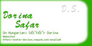 dorina safar business card